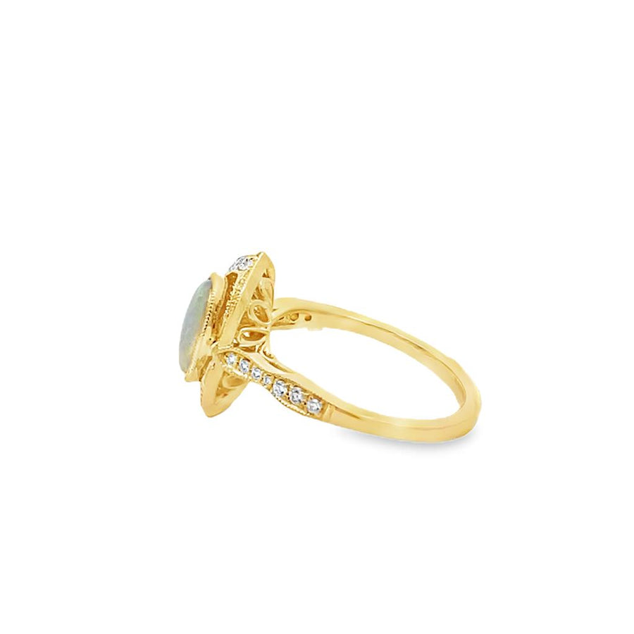 Opal 14 Karat Yellow Fashion Ring