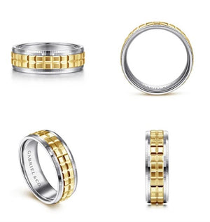 Gold Wedding Bands  -  Men'