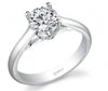 Coast Diamond 14 Karat White Gold Cathedral Solitaire Engagement Ring