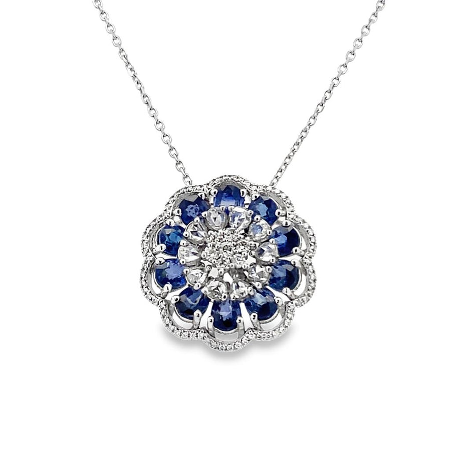 Sapphire and Diamond Necklacce