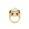 Estate Opal Ruby and Diamond Ring