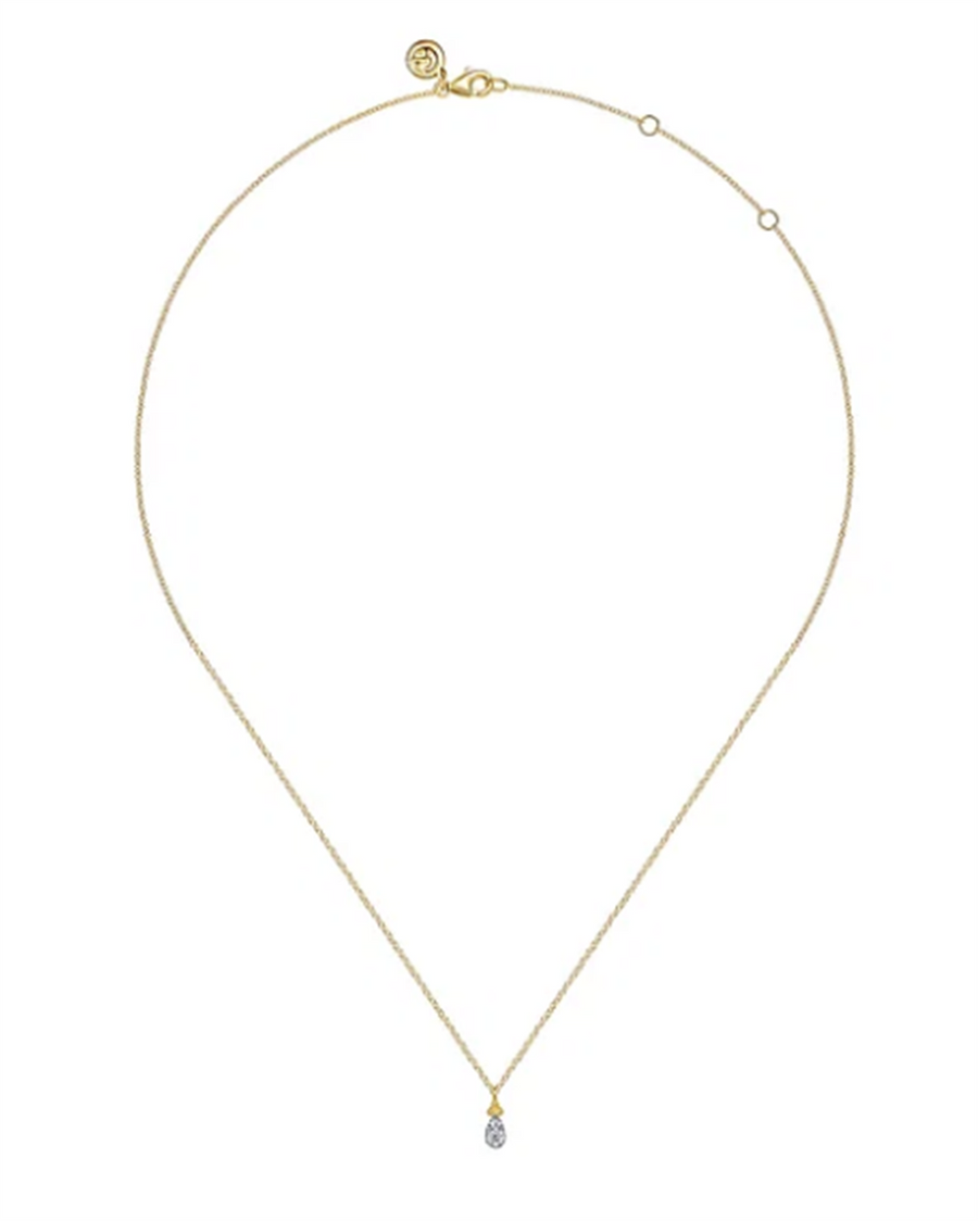 Gabriel & Co Bujukan Teardrop Diamond Cluster Necklace