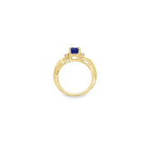 Estate Oval Tanzanite and Diamond Ring
