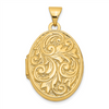 14 Karat Yellow Gold Love You Always Reversible Locket Pendant