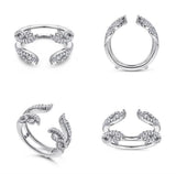 White 14 Karat Nature Pave Swirl Ring Wrap/Guard Size 6.5 Gabriel & Co