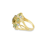 Estate Citrine and Diamond Ring