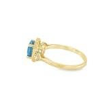 Blue Topaz 14 Karat Yellow Fashion Ring