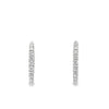 Lady's White 18 Karat Inside Out Oval Hoops Earrings 30 = 0.54tw Round