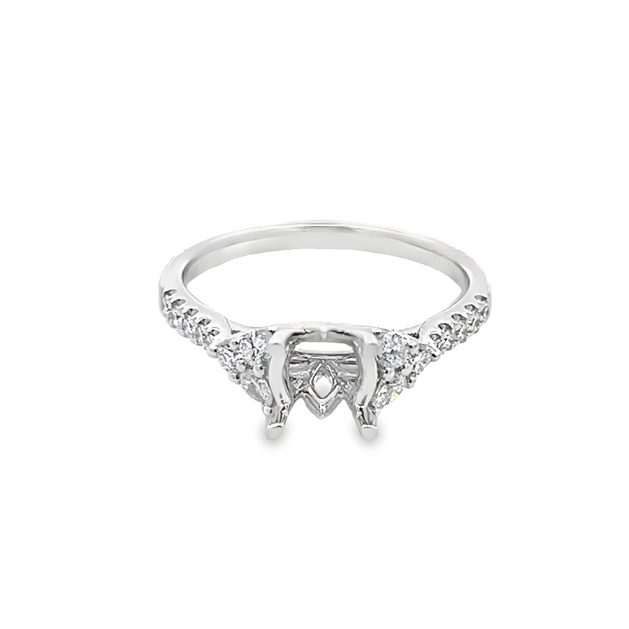 Lady's White 18 Karat Trellis Ring