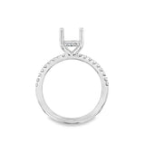 Lady's Platinum Hidden Halo Platinum Mounting Size 7 38 = 0.23tw Round