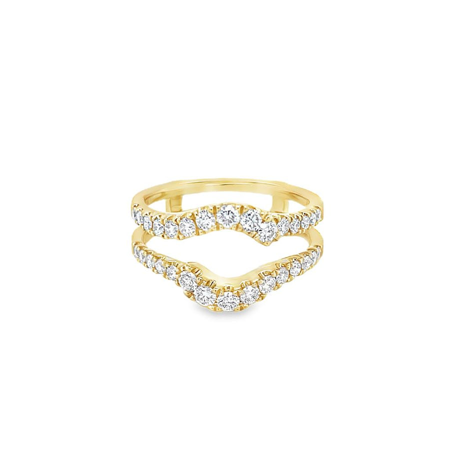 Nelson Graduated Diamond Twisted Halo Ring Guard