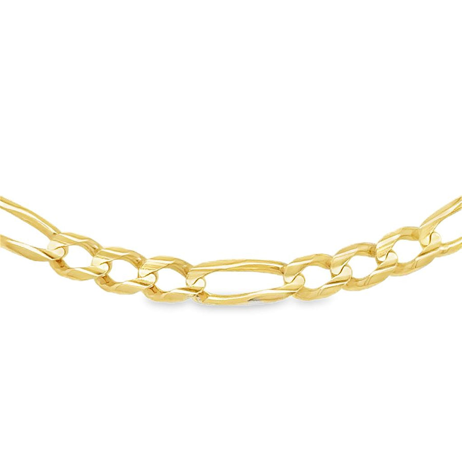 Yellow 14 Karat 4.5Mm Gucci-Style Figaro Chain Estate Jewelry Length 2