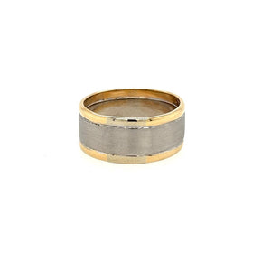 Estate Two-Tone Satin Wide Wedding Band