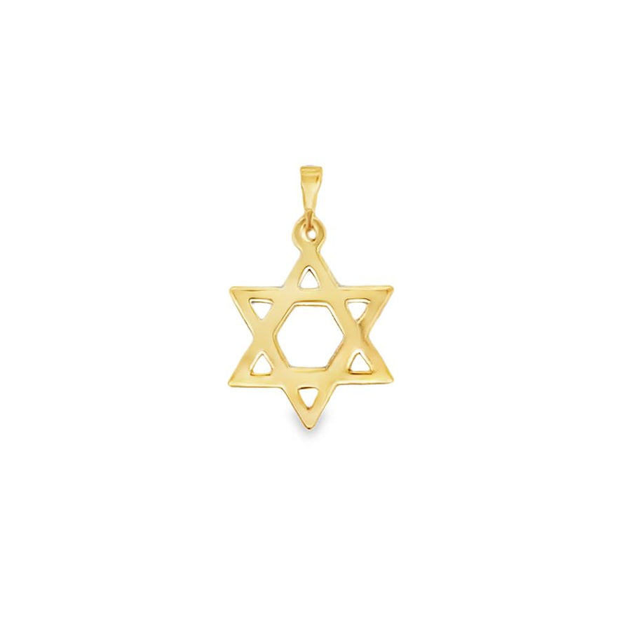 Yellow 14 Karat 24.6X17.45mm Star Of David With A 1.7mm Bail Opening E