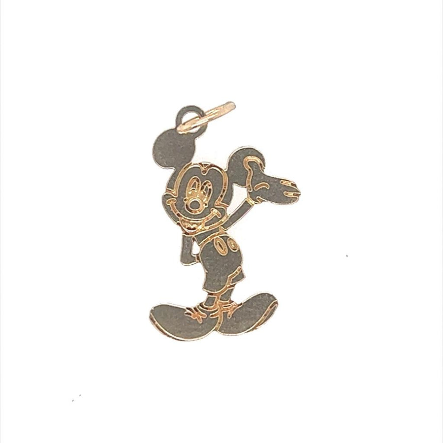 Yellow 14 Karat Disney Mickey Mouse Charm Estate Jewelry Gram Weight: 0.53