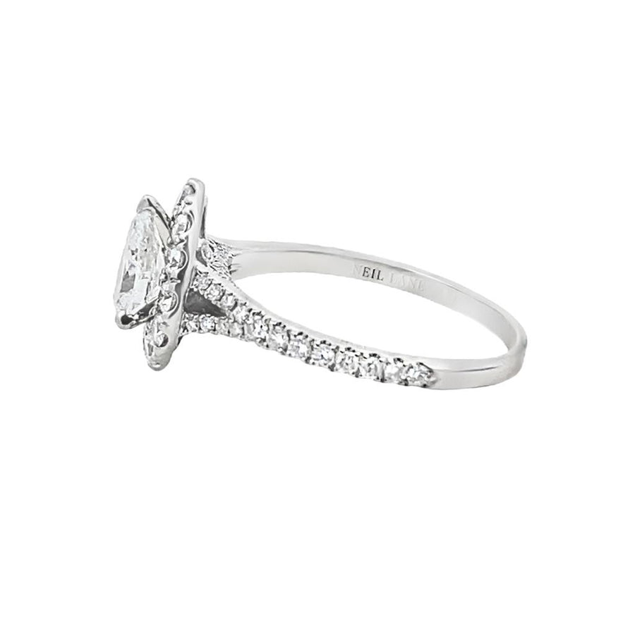 Neil Lane Pear Shape Halo Diamond Engagement Ring