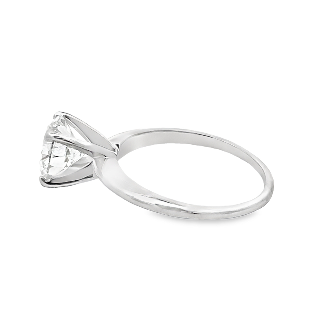 Estate Round Diamond Solitaire Engagement Ring