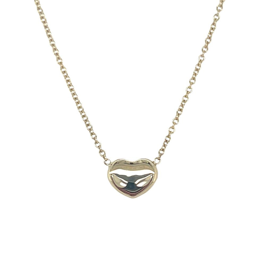 Yellow 14 Karat Heart Pendant Gold Necklaces Length 18 Designer: Armad