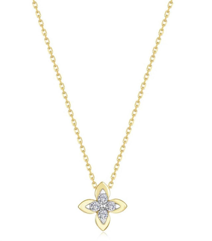 Lafonn Two-Tone Yellow Gold-Plated Sterling Silver Magnolia Blossom