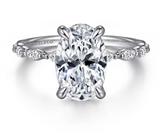 Gabriel & Co. Lady's Oval Hidden Halo Engagement Ring Mounting