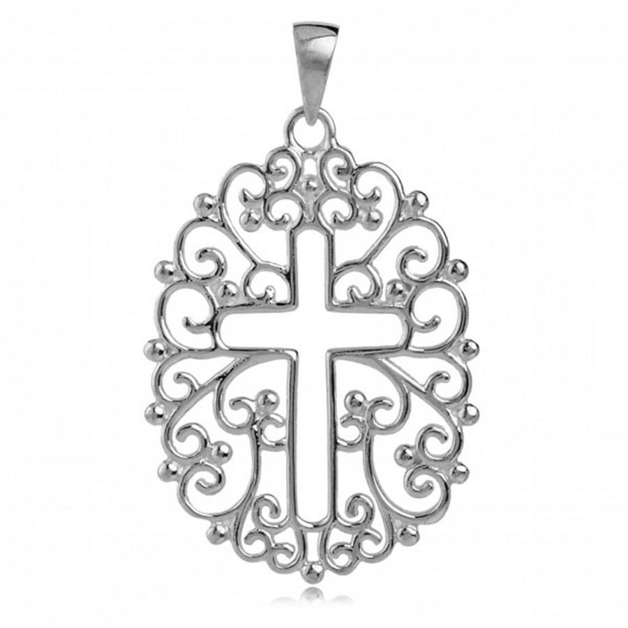 Southern Gates Sterling Silver Inspiration Cross Pendant