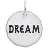 Rembrandt Charms Dream Tag Charm Sterling Silver