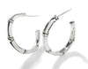 John Hardy Silver Bamboo Women's Hoop Earrings