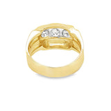 Gentleman's Three Stone Diamond Ring