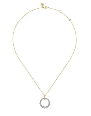 Gabriel & Co. Two Tone Bujukan Diamond Circle Necklace