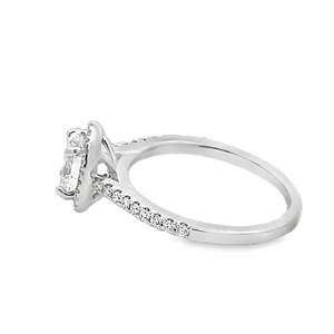 Estate Oval Diamond Halo Engagement Ring