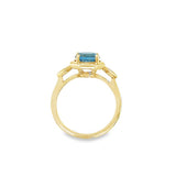Blue Topaz 14 Karat Yellow Fashion Ring