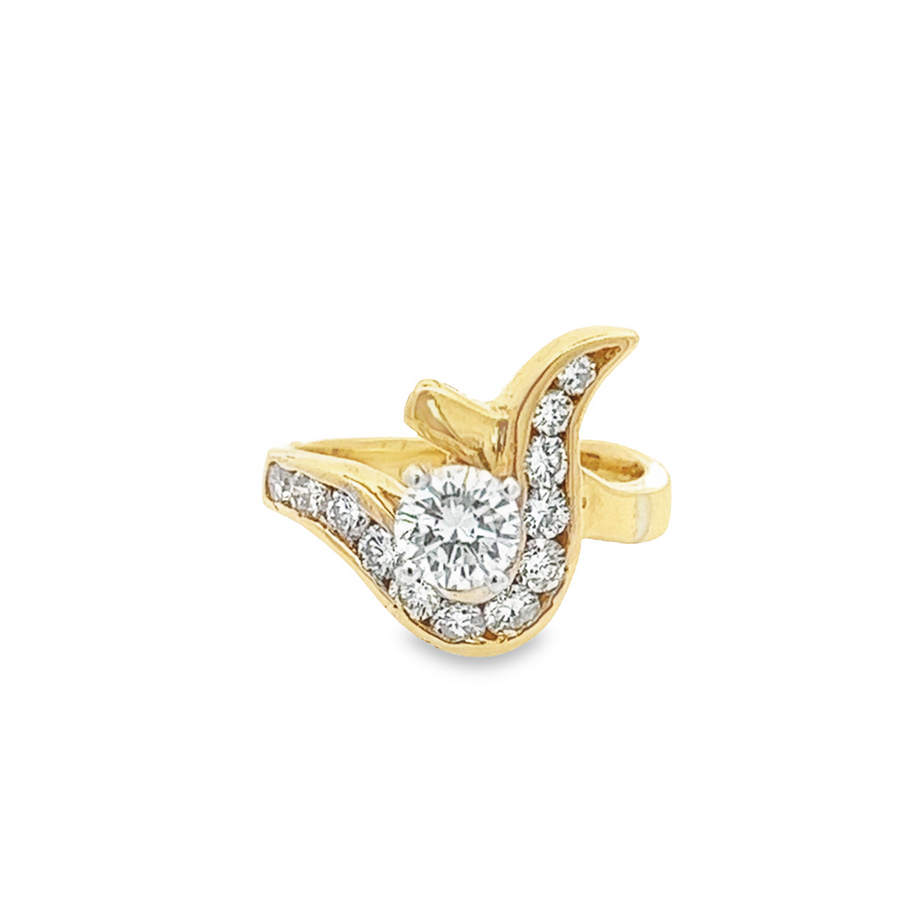 Estate Freeform Diamond Ring