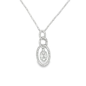 Diamond Cluster Halo Circle Pendant