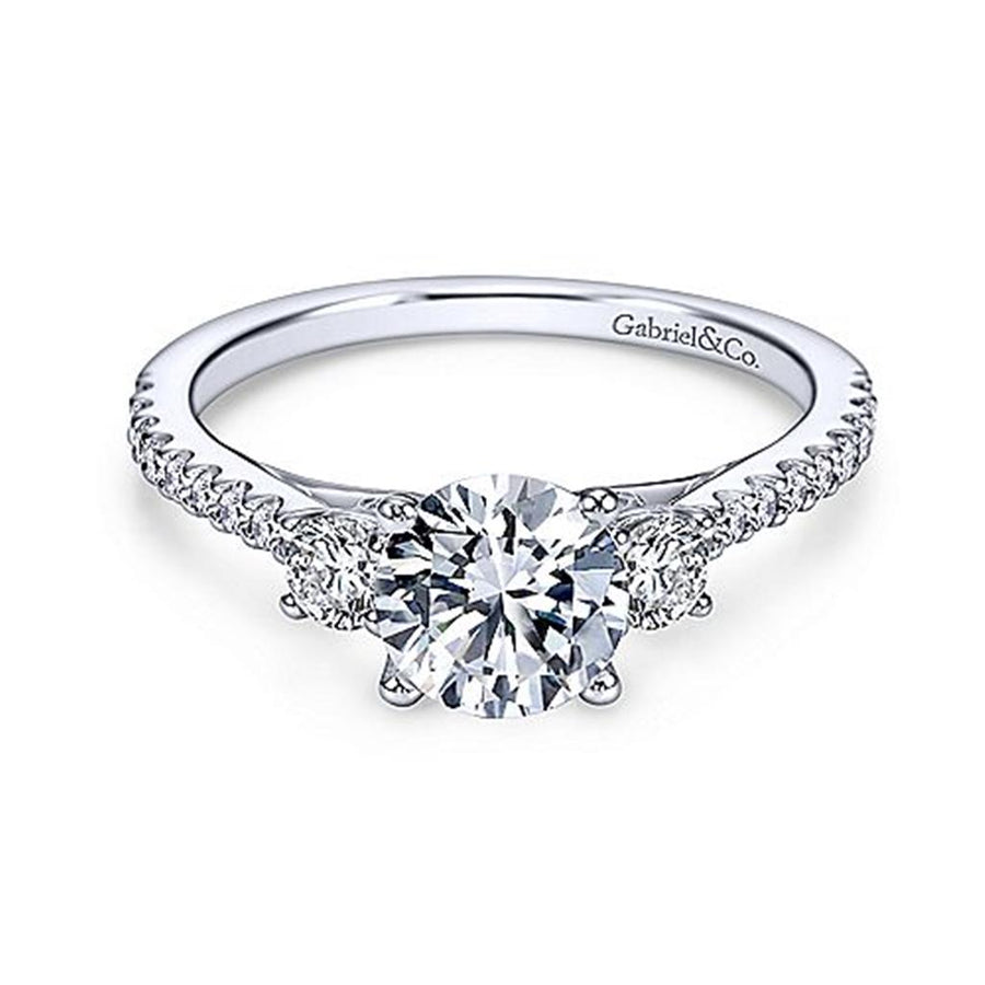 Gabriel & Co. Chantal - Three Stone Diamond Engagement Ring Mounting