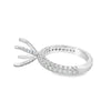 Nelson Lady's White 18 Karat Pave Diamond Shank/Head Ring Mounting