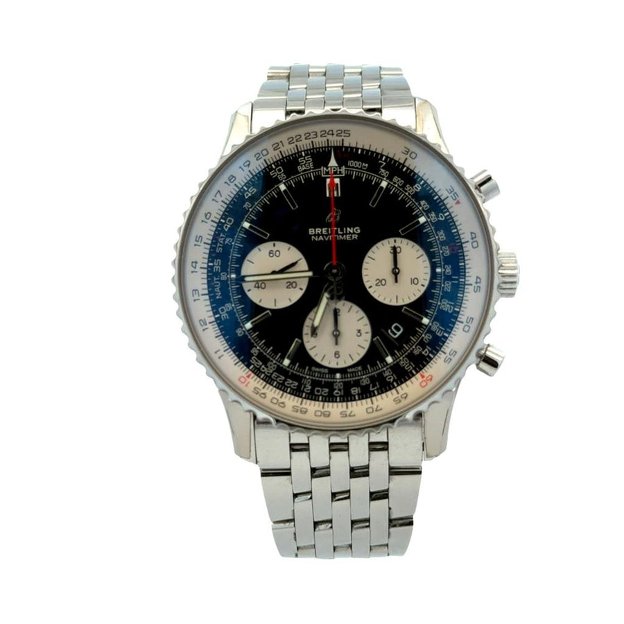 Breitling Navitimer B01 Chronograph 43 Black Dial With Box And Card