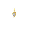 Yellow 14 Karat Tanzanite Freeform Pendant Estate Jewelry one 7.10x4.90mm Pear Tanzanite Gram Weight: 1.45