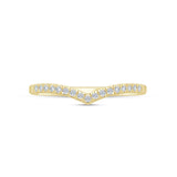 Lady's Yellow 14 Karat "V" Band Wedding/Anniversary Ring Size 6.5 19 0