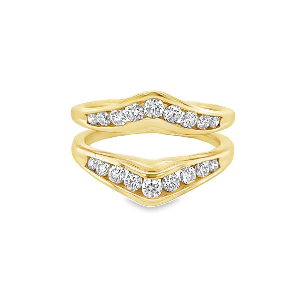 Nelson Yellow 18 Karat Channel Set Diamond Ring Wrap/Guard