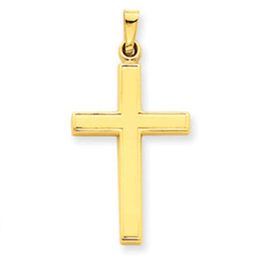 Yellow 14 Karat Hollow Cross Charms