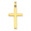 Yellow 14 Karat Hollow Cross Charms