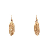 Yellow 14 Karat Filigree 7X30.85mm Filigree Knife Edge Hoop Earrings E