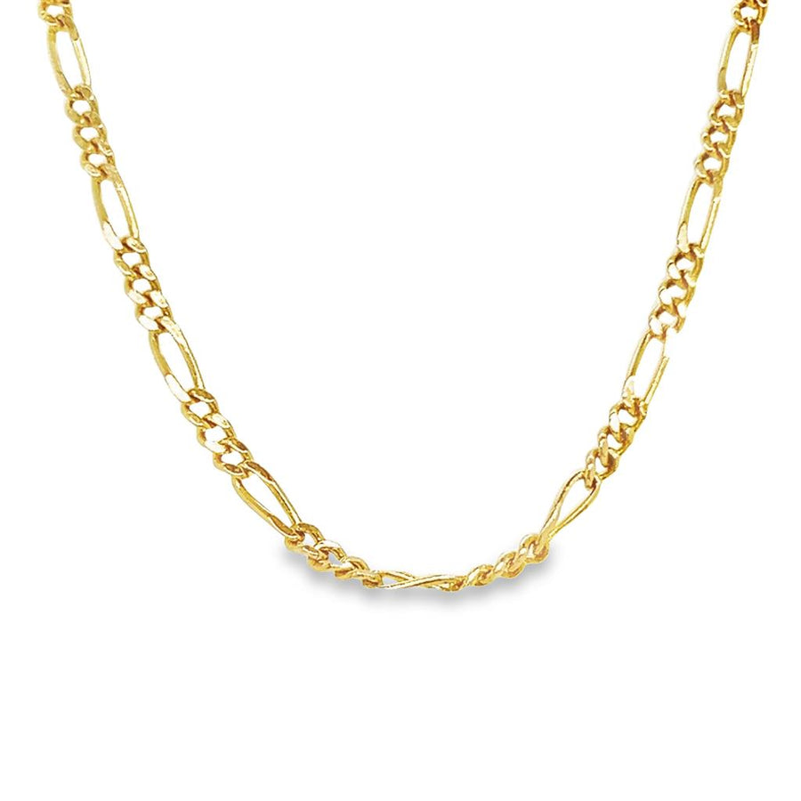 Yellow 14 Karat 2mm Figaro Chain