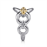 Two-Tone Sterling Silver/14K Yellow Gold Bujukan Round Link Chain Ring