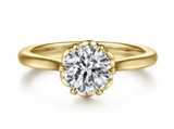 Gabriel & Co Bridal Solitaire with Floral Basket Engagement Ring Mounting