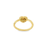 Estate Tsavorite Garnet Cluster Heart Ring