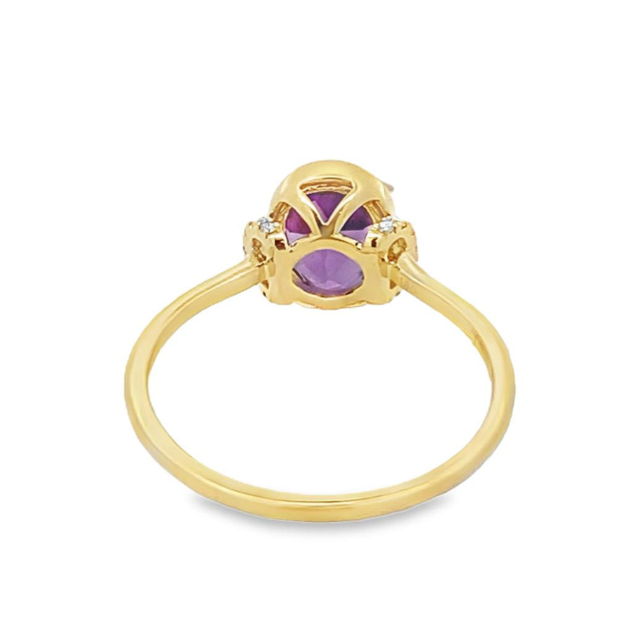 Amethyst 14 Karat Yellow Fashion Ring