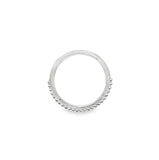 Lady's White 14 Karat Beaded Edge Wedding/Anniversary Ring Size 6 With