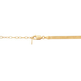 Yellow 14 Karat 3mm Herringbone Chain with Extender Length 18 Gram Wei