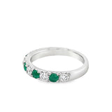 Lady's White 18 Karat Alternating Band Fashion Ring Size 6.5 6 = 0.57t